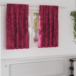 Vidaxl - Rideaux 2 pcs avec œillets Bordeaux 140x140 cm