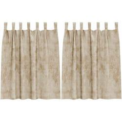 Rideau avec des rideaux 2 pcs Crème 140 x 140 cm Velours Vidaxl