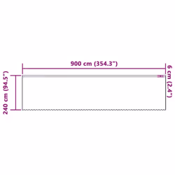 Rideau En Dentelle Blanc 900 X 240 Cm Polyester Vidaxl - Vue supplémentaire 2