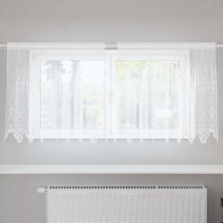 Rideau En Dentelle Blanc 200 X 120 Cm Polyester Vidaxl