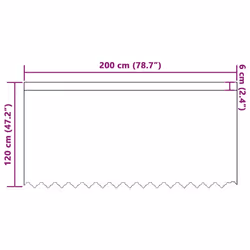 Rideau En Dentelle Blanc 200 X 120 Cm Polyester Vidaxl - Vue supplémentaire 2