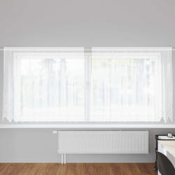 Rideau En Dentelle Blanc 300 X 140 Cm Polyester Vidaxl