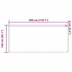 Rideau En Dentelle Blanc 300 X 140 Cm Polyester Vidaxl - Vue supplémentaire 2