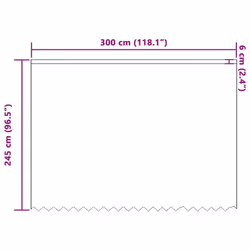 Rideau En Dentelle Blanc 300 X 245 Cm Polyester Vidaxl - Vue supplémentaire 2