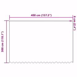 Rideau En Dentelle Avec Des Rideaux Blanc 400 ×300 Cm Polyester Vidaxl - Vue supplémentaire 2