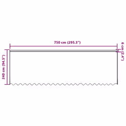 Rideau En Dentelle Blanc 750 X 240 Cm Polyester Vidaxl - Vue supplémentaire 2