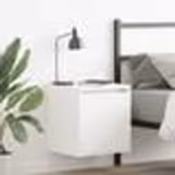 vidaXL Table de chevet murale blanc 38x34x40 cm