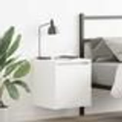 vidaXL Table de chevet murale blanc 38x34x40 cm