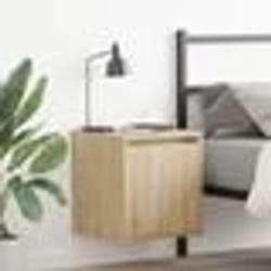 vidaXL Table de chevet murale chêne sonoma 38x34x40 cm