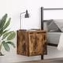 vidaXL Tables de chevet murales 2 pcs chêne fumé 38x34x40 cm
