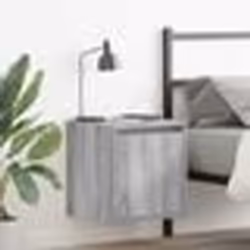 vidaXL Table de chevet murale sonoma gris 38x34x40 cm