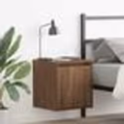 vidaXL Table de chevet murale chêne marron 38x34x40 cm