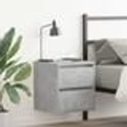 vidaXL Tables de chevet murales 2 pcs gris béton 38x34x40 cm