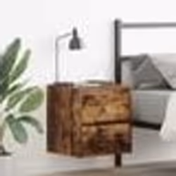 vidaXL Tables de chevet murales 2 pcs chêne fumé 38x34x40 cm