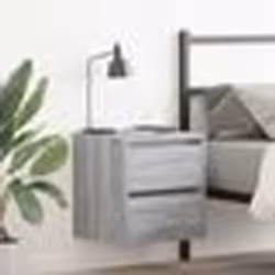 vidaXL Table de chevet murale sonoma gris 38x34x40 cm