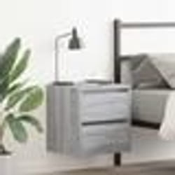vidaXL Table de chevet murale sonoma gris 38x34x40 cm