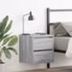 vidaXL Tables de chevet murales 2 pcs sonoma gris 38x34x40 cm
