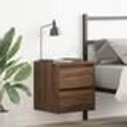 vidaXL Table de chevet murale chêne marron 38x34x40 cm