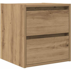 Table de chevet murale chêne artisanal 38x34x40 cm Vidaxl