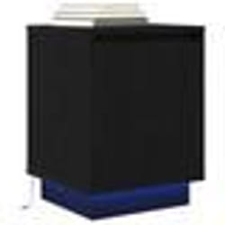 VidaXL Table de chevet avec lumières LED noir 38x34x50 cm