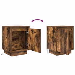 VidaXL 861274 Table de nuit et table de chevet Chêne - Vue supplémentaire 7