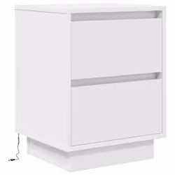 VidaXL 861283 Table de nuit et table de chevet 2 tiroir(s) Blanc