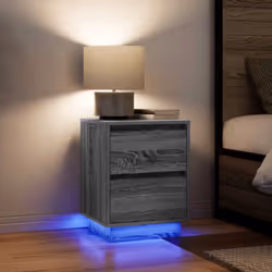 Améliorez votre chambre à coucher avec ces tables de chevet dotées de lumières LED ! Elles complètent facilement n'importe qu ...