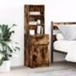 vidaXL Table de chevet chêne fumé 39x35x125 cm bois d'ingénierie