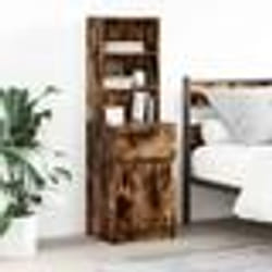 vidaXL Table de chevet chêne fumé 39x35x125 cm bois d'ingénierie