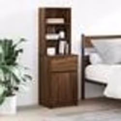 vidaXL Table de chevet chêne marron 39x35x125 cm bois d'ingénierie