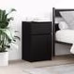 vidaXL Tables de chevet 2 pcs noir 39x35x65 cm bois d’ingénierie