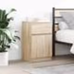vidaXL Tables de chevet 2 pcs chêne sonoma 39x35x65 cm bois ingénierie