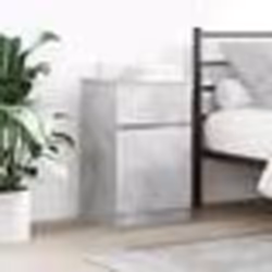 vidaXL Tables de chevet 2 pcs gris béton 39x35x65 cm bois ingénierie