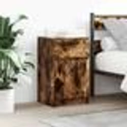vidaXL Tables de chevet 2 pcs chêne fumé 39x35x65 cm bois d'ingénierie