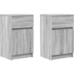 Vidaxl - Tables de chevet 2 pcs sonoma gris 39x35x65cm bois d'ingénierie
