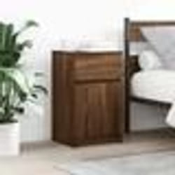 vidaXL Table de chevet Chêne marron 39x35x65 cm Bois d'ingénierie