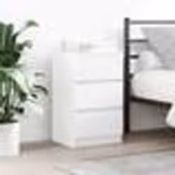 vidaXL Tables de chevet avec 3 tiroirs 2 pcs blanc 39x35x65 cm