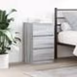 vidaXL Tables de chevet avec 3 tiroirs 2 pcs sonoma gris 39x35x65 cm
