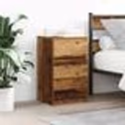 vidaXL Tables de chevet avec 3 tiroirs 2 pcs vieux bois 39x35x65 cm