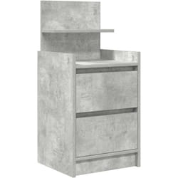 Vidaxl - Table de chevet avec 2 tiroirs gris béton 38x34x80 cm