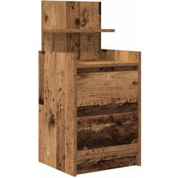 Vidaxl - Table de chevet avec 2 tiroirs vieux bois 38x34x80 cm