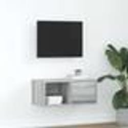 vidaXL Meuble TV sonoma gris 60x31x255 cm bois dingénierie banc TV meuble hifi centre de divertissement buffet TV 861446