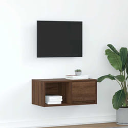 Meuble tv chêne marron 60x31x25,5 cm bois d'ingénierie Vidaxl