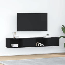 Vidaxl - Meuble Tv 2 Pcs Chêne Noir 80x31x25,5 Cm Bois D'Ingénierie