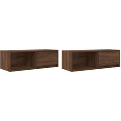 Meuble TV 2 pcs chêne marron 80x31x25,5 cm bois d'ingénierie vidaXL