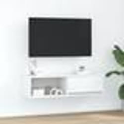 vidaXL Meuble TV blanc 100x31x255 cm bois dingénierie banc TV meuble hifi centre de divertissement buffet TV meuble 861472