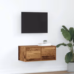 Cette armoire TV murale est la solution parfaite pour votre espace de vie afin de maximiser l'espace et de garder les surface ...