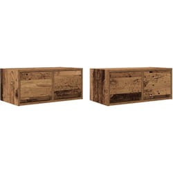 Vidaxl - Meubles tv 2 pcs vieux bois 60x31x25,5 cm bois d'ingénierie