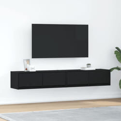 Vidaxl - Meuble tv 2 pcs chêne noir 80x31x25,5 cm bois d'ingénierie