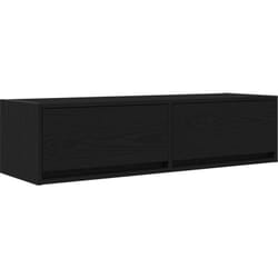 Vidaxl - Meuble tv Noir Chêne 100x31x25,5 cm Bois d'ingénierie